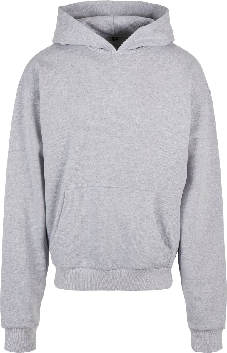 Mikina s kapucí z těžké bavlny "Ultra Heavy" - heather grey