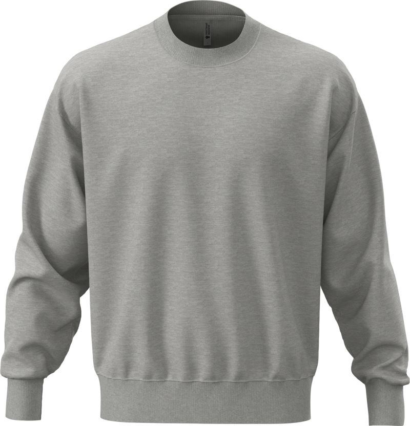 Levně Těžká oversize unisex mikina - heather grey