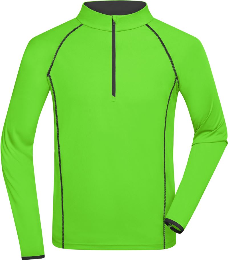 Levně Pánské funkční tričko s dlouhým rukávem - bright green/black