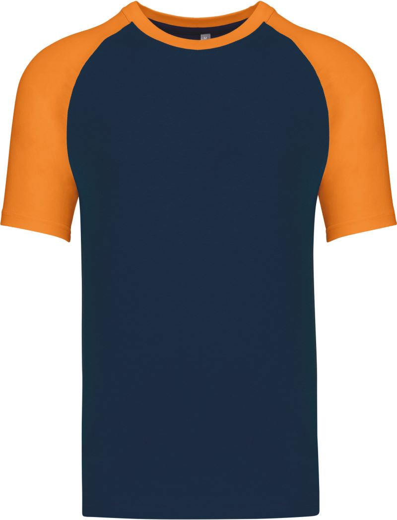 Levně Baseballové tričko - navy/orange