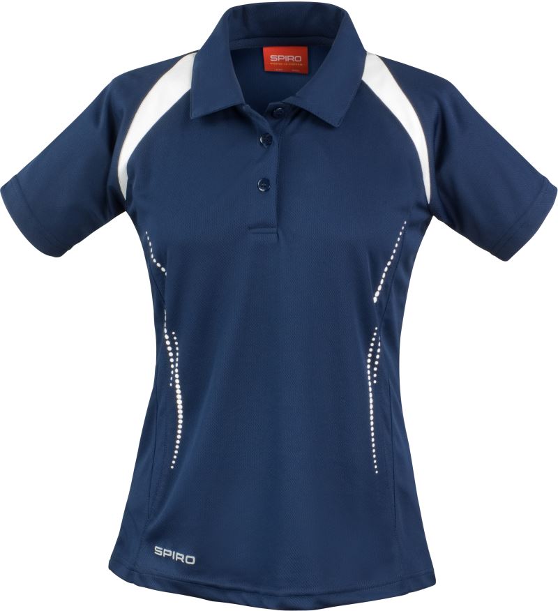 Levně Dámské týmové piqué polo - navy/white