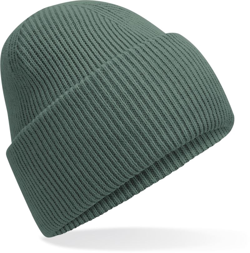 Levně Pletená čepice s manžetou "Recycled" - marine green