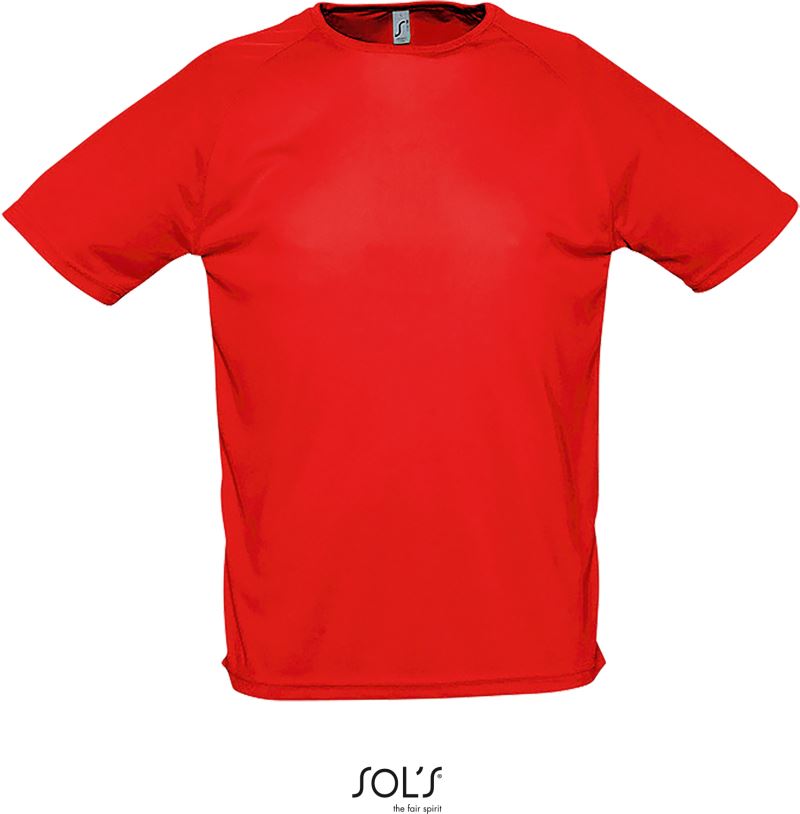 Levně Pánské raglánové sportovní tričko - red
