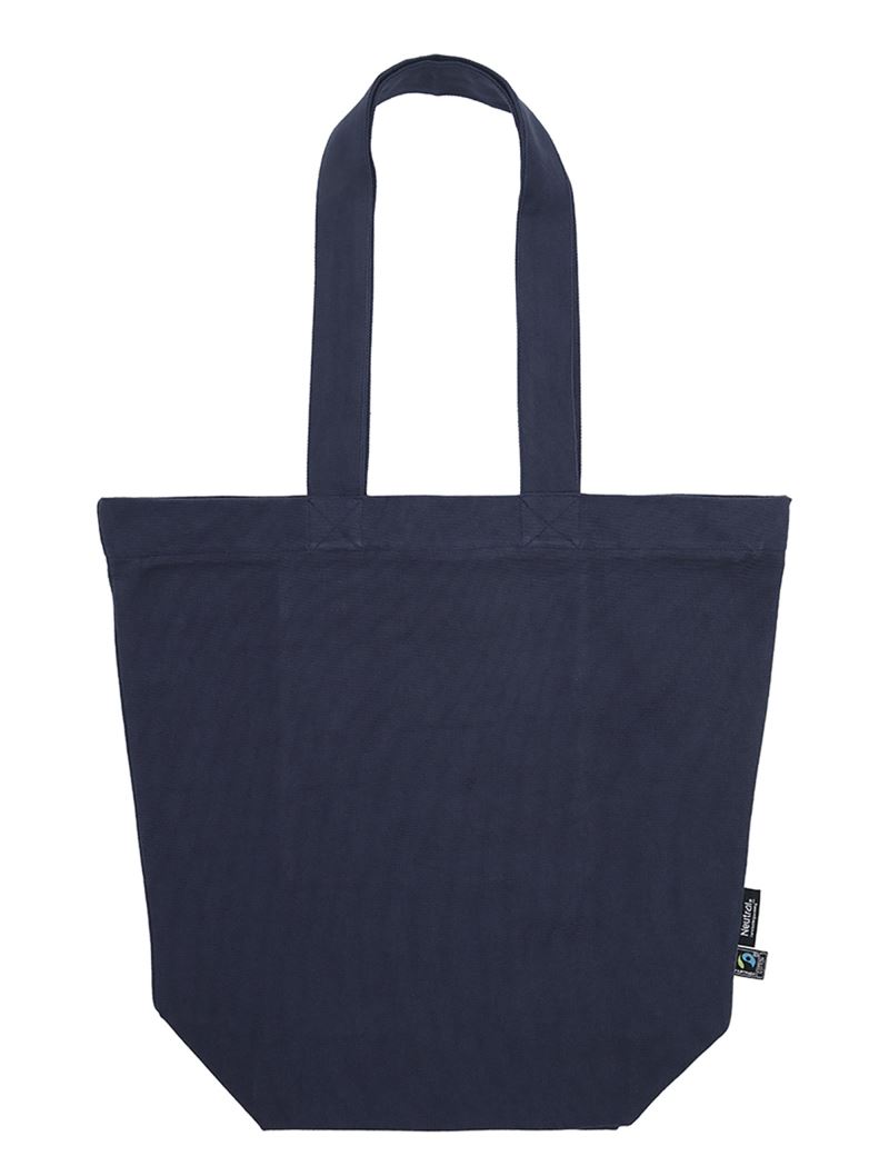 Taška z bio fairtrade bavlny se zipem - navy