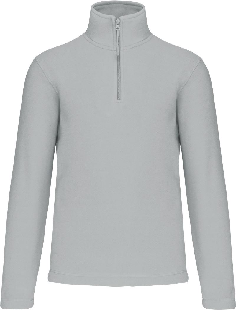 Mikrofleecová mikina s 1/4 zipem "Enzo" - snow grey