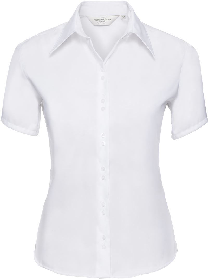 Levně Nežehlivá halenka s krátkým rukávem - white