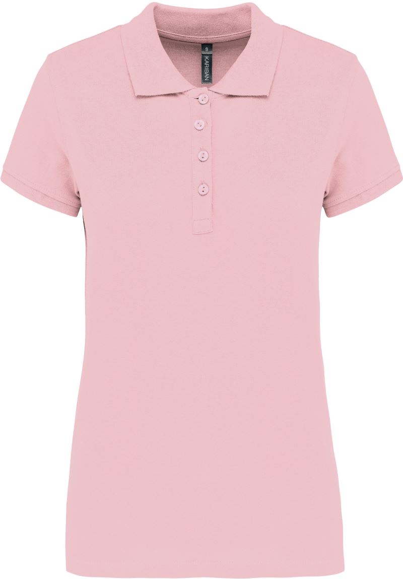 Levně Dámské piqué polo - pale pink