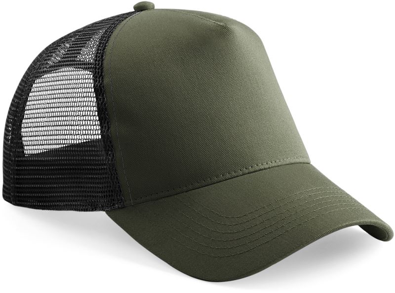 Levně 5 panelová Trucker kšiltovka - olive green/black