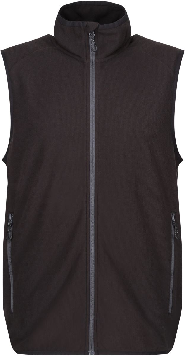 Levně Fleecová vesta Structure "Navigate" - black/seal grey