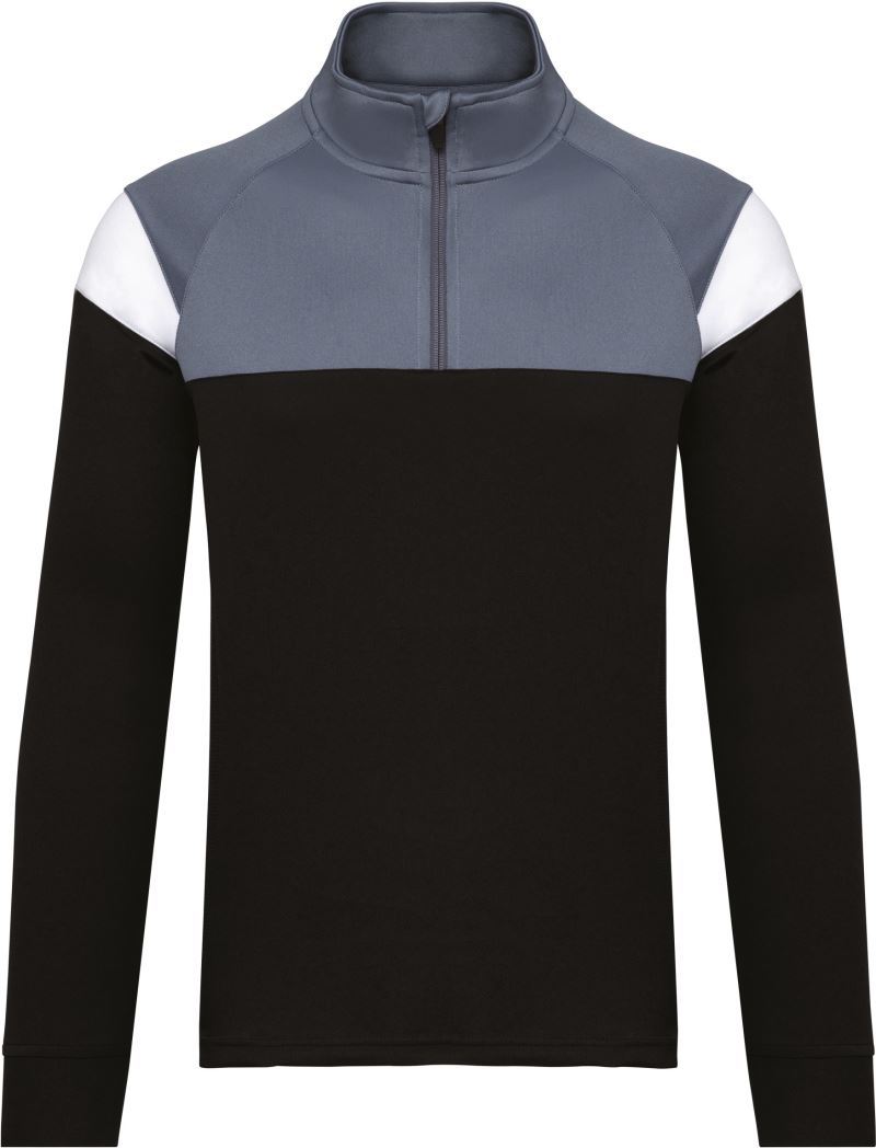 Levně Tréninková mikina s 1/4 zipem - black/sporty grey