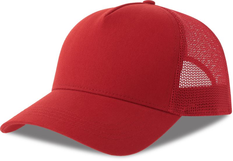 Levně 5 panelová Trucker kšiltovka - red/red