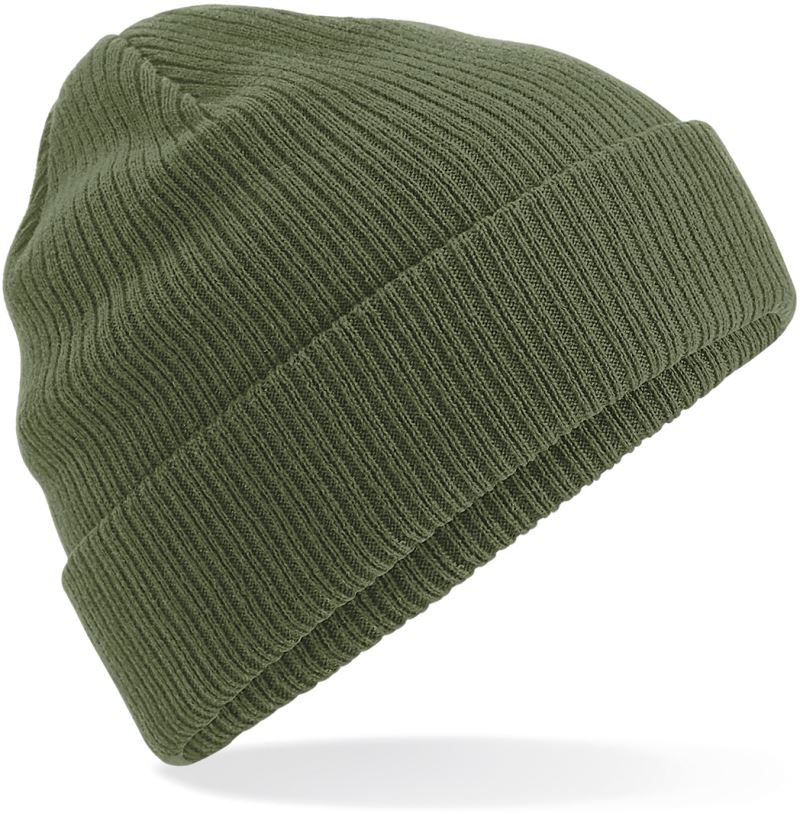 Pletená čepice z bio bavlny - olive green