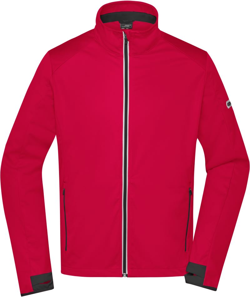 Levně Pánská 3-vrstvá sportovní softshellová bunda - light red/black