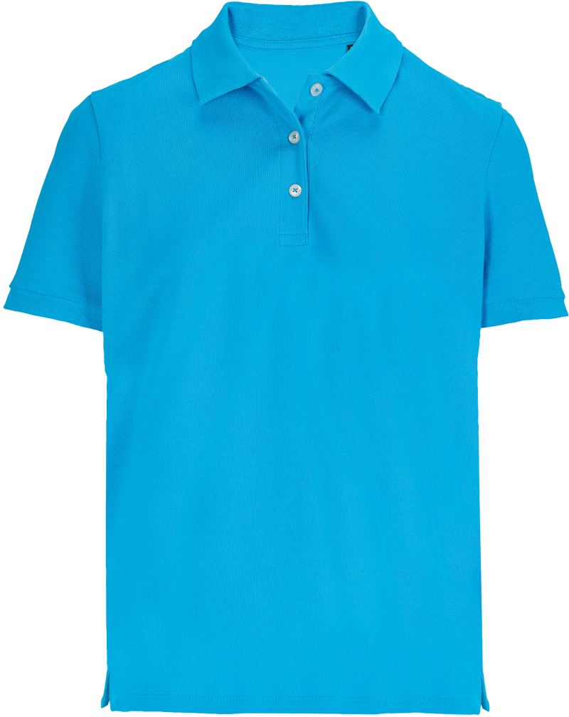 Levně Dámské piqué polo z těžké bavlny - aqua