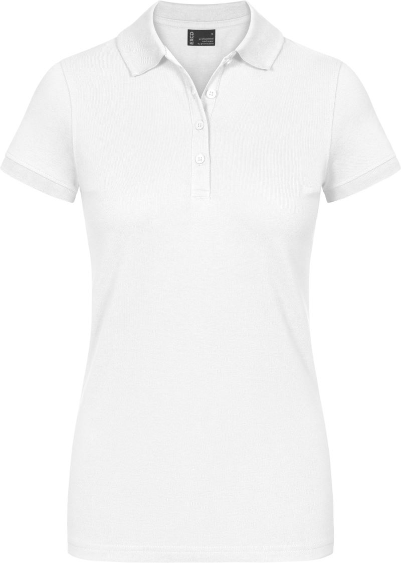 Levně Dámské pracovní piqué polo - EXCD - white