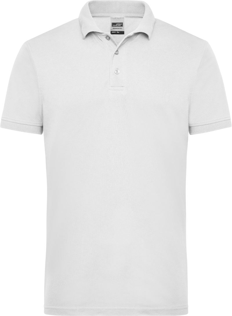 Levně Pánské pracovní piqué polo - white