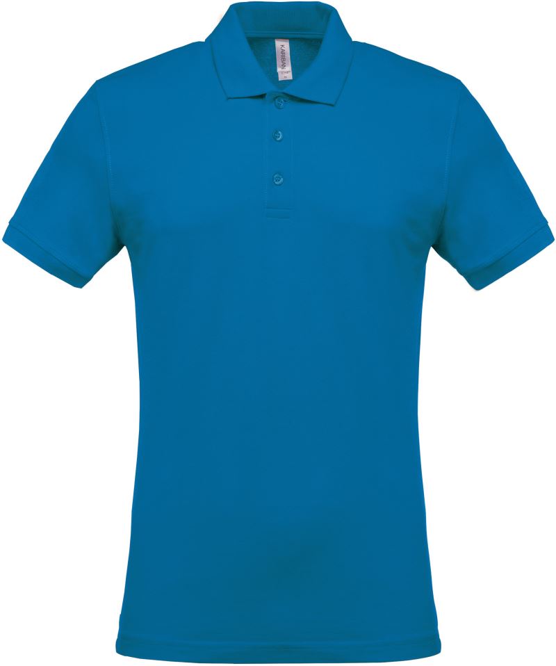 Levně Pánské piqué polo - tropical blue
