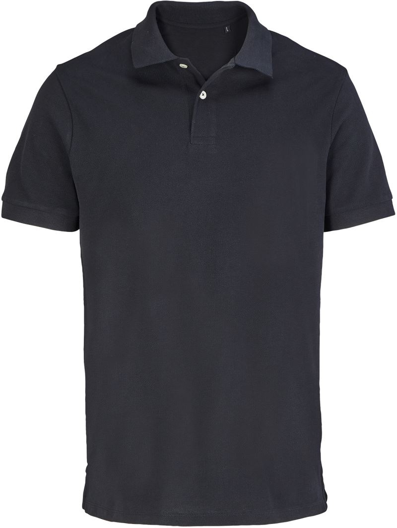 Unisex piqué polo z těžké bavlny - black