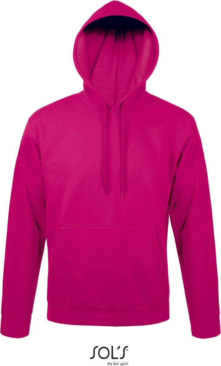 Levně Unisex mikina s kapucí - fuchsia