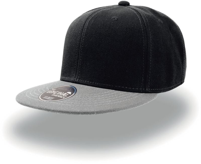 Levně 6 panelová kšiltovka "Snap Back" - black/grey