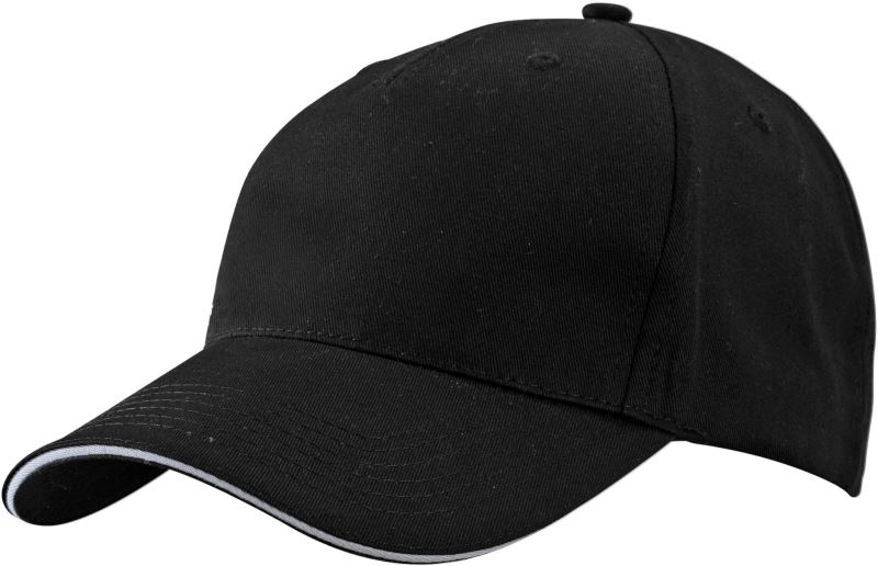 Levně 5 panelová sandwich kšiltovka - black/light grey