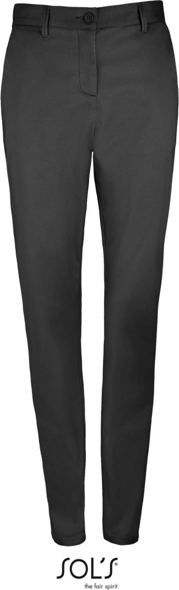 Levně Dámské saténové elastické kalhoty - black