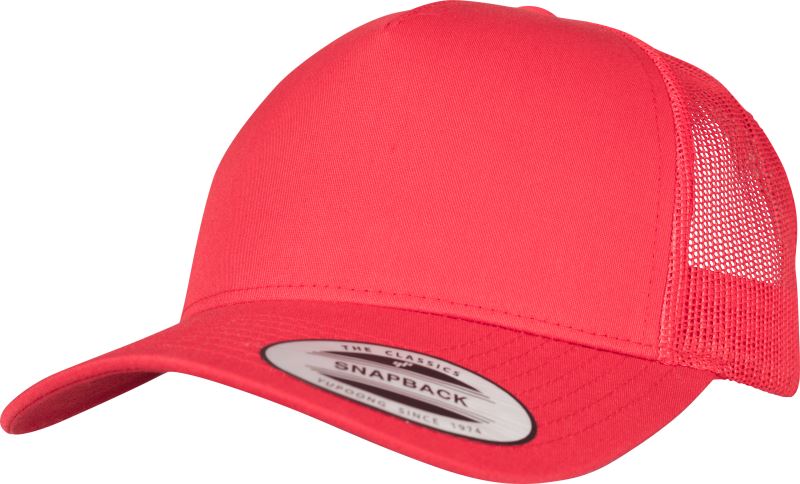 Levně 5 panelová Retro Trucker kšiltovka - red