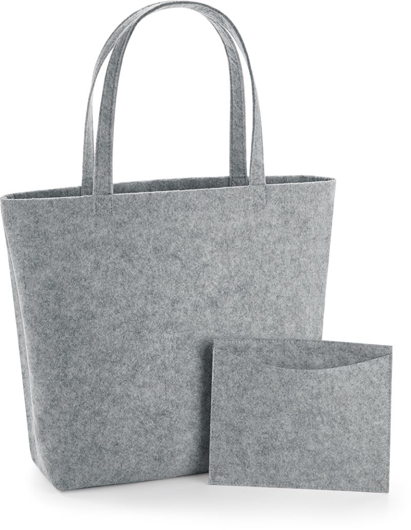 Levně Nákupní plstěná taška - grey melange