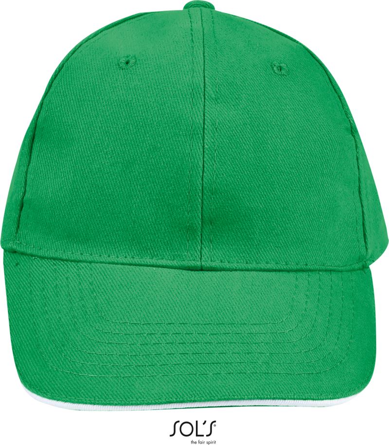 Levně 6 panelová baseballová kšiltovka - kelly green/white