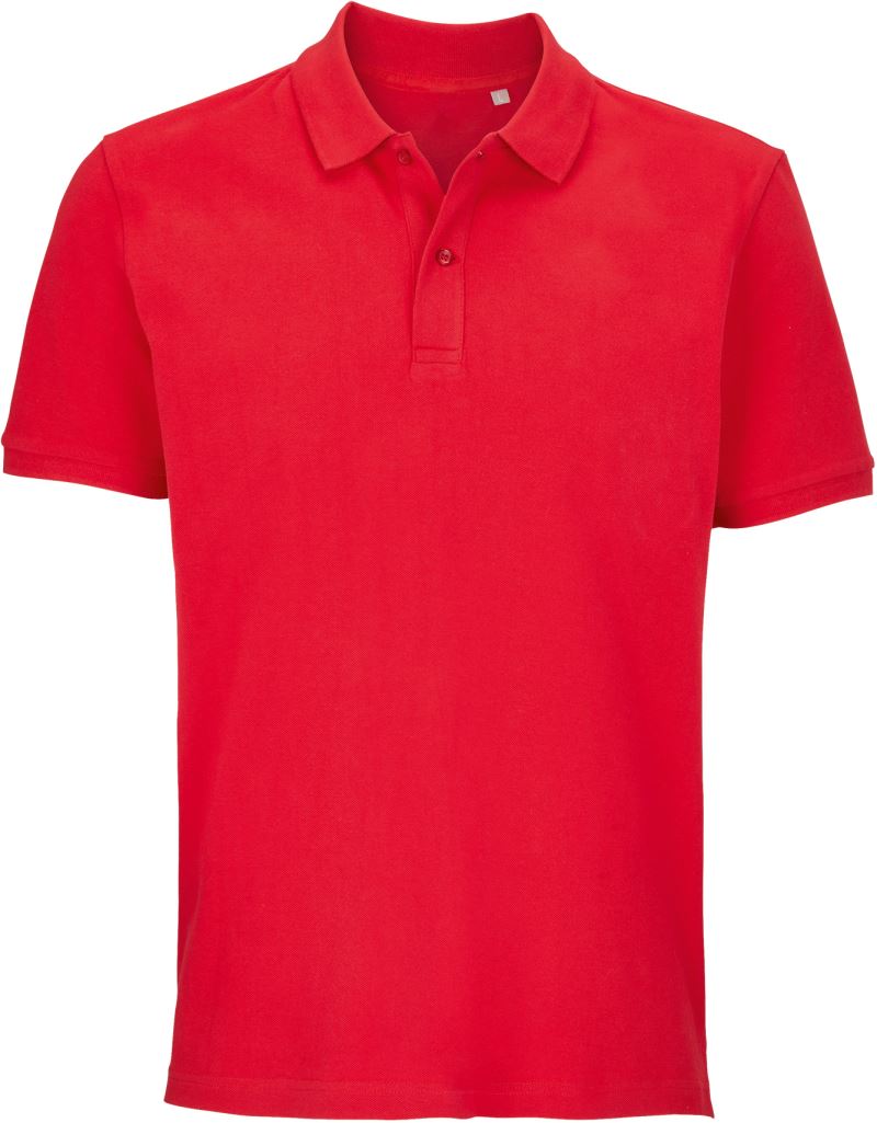 Levně Unisex piqué polo z těžké bavlny - bright red
