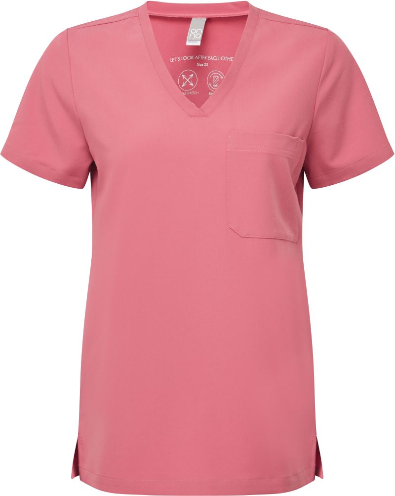 Dámský strečový kazak s výstřihem do V - calm pink