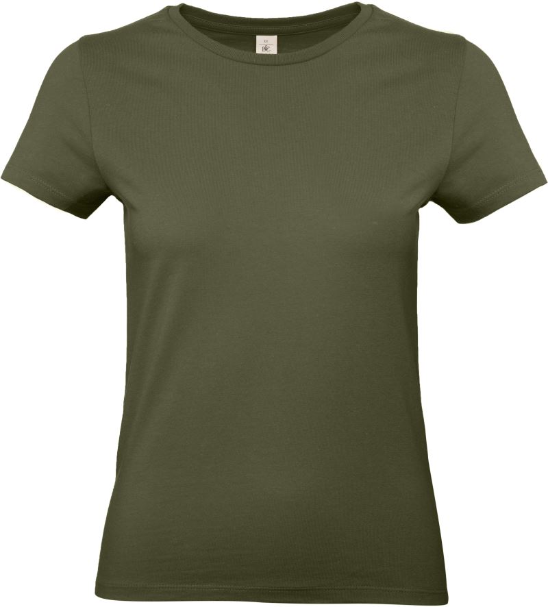 Levně Dámské tričko z těžké bavlny - urban khaki
