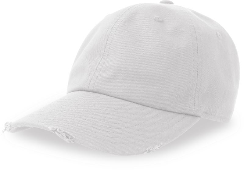 6 panelová baseballová kšiltovka - white