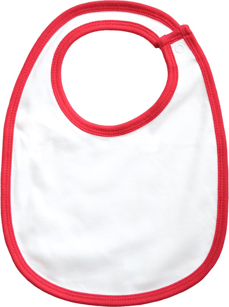 Levně Dětský bryndák - white/red