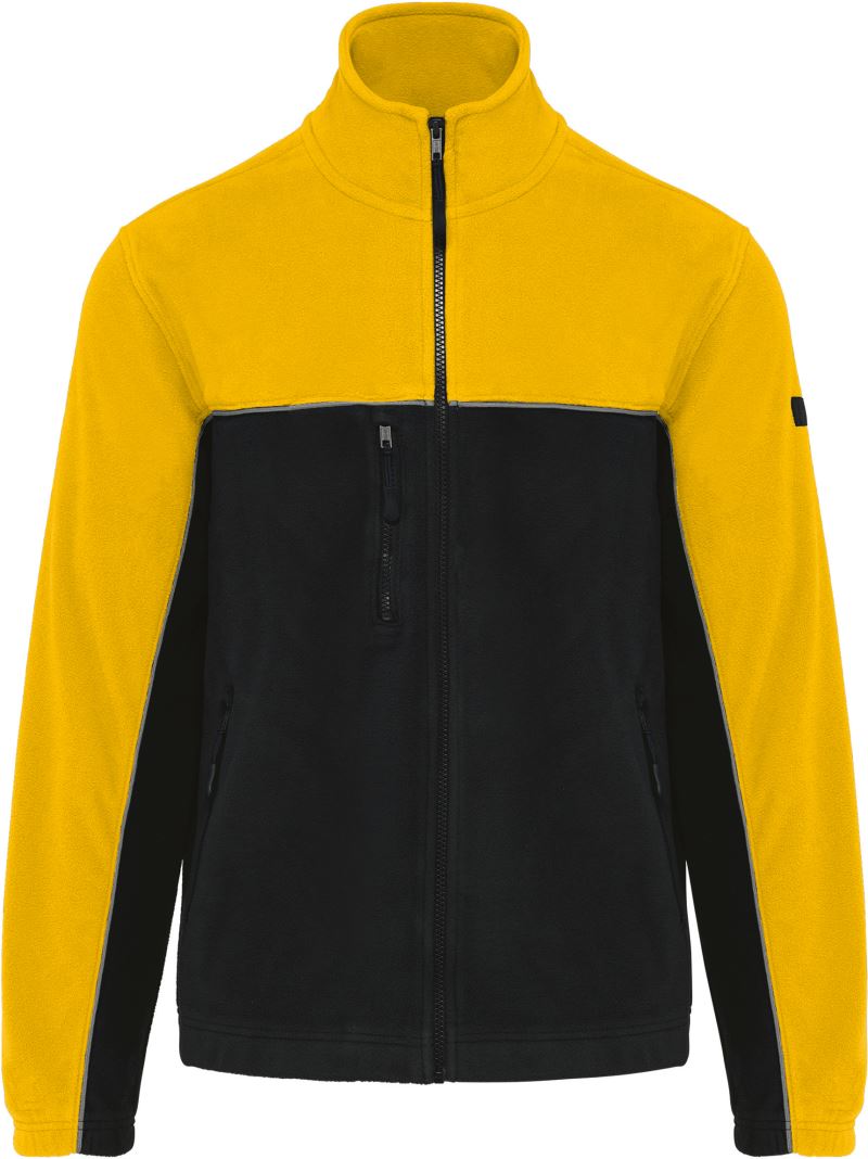 Levně Pracovní fleecová bunda - black/yellow