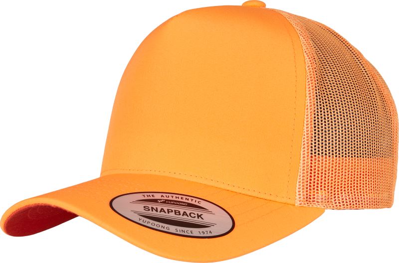 Levně 5 panelová Retro Trucker kšiltovka - neon orange