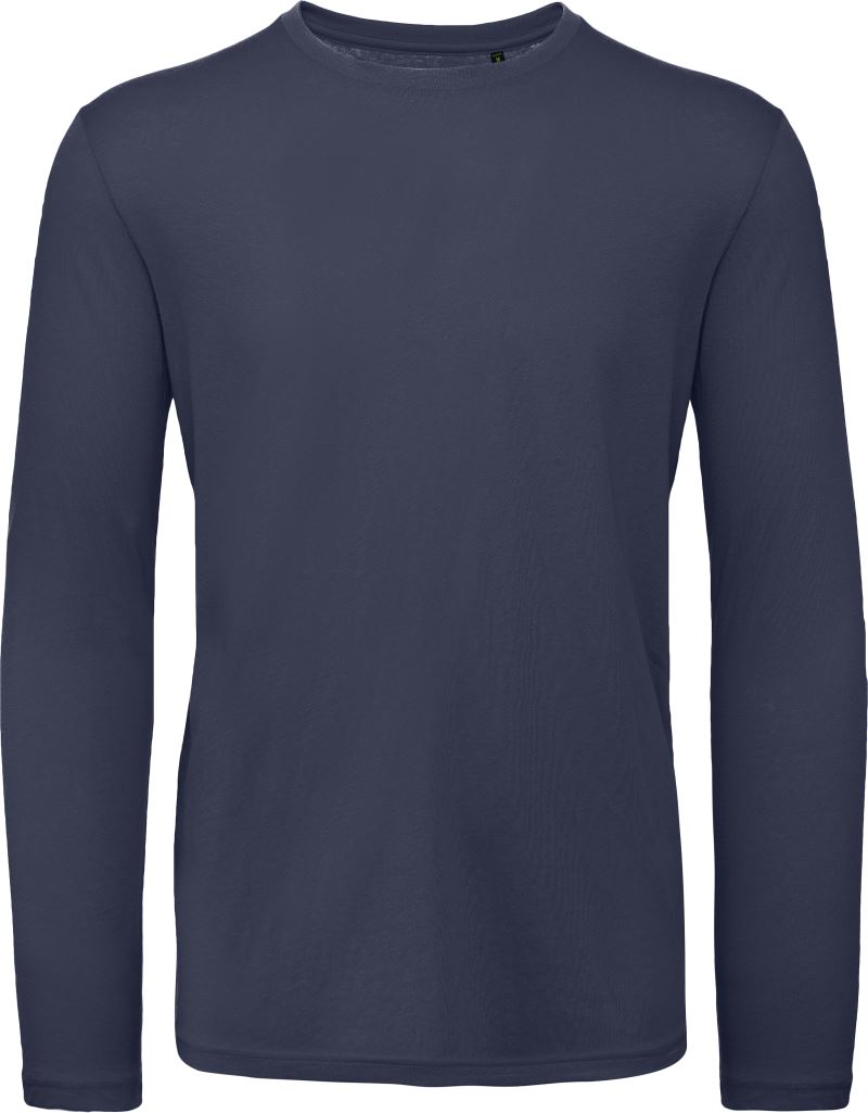 Levně Pánské tričko s dlouhým rukávem - navy blue