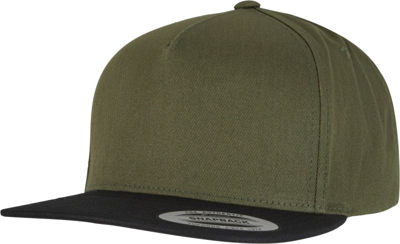 Levně 5 panelová Snapback kšiltovka - olive/black