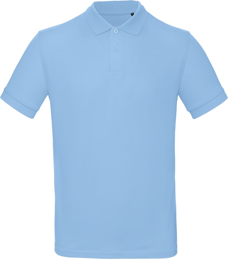 Levně Pánské piqué polo z bio bavlny - sky blue