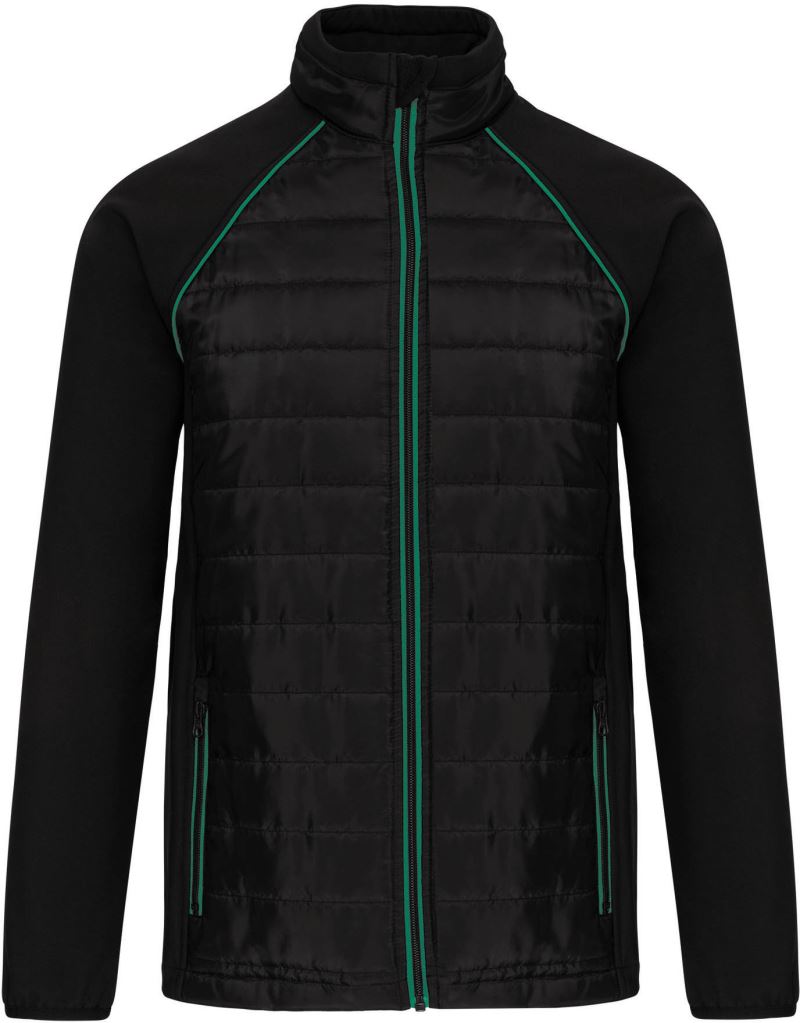 Levně Pracovní hybridní bunda "Day-to-Day" - black/kelly green