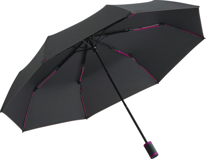 Levně Skládací deštník "Mini Style" - black/magenta