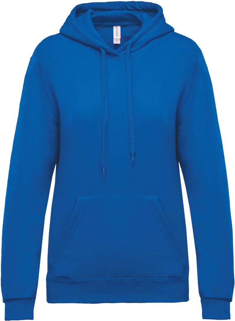 Levně Dámská mikina s kapucí - light royal blue