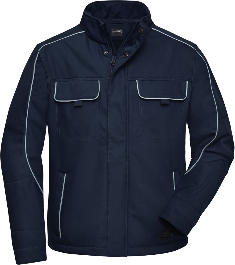 Levně Pracovní softshellová bunda - Solid - navy