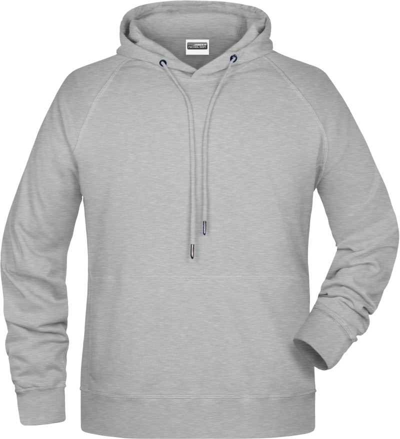Levně Pánská raglánová mikina s kapucí - grey heather