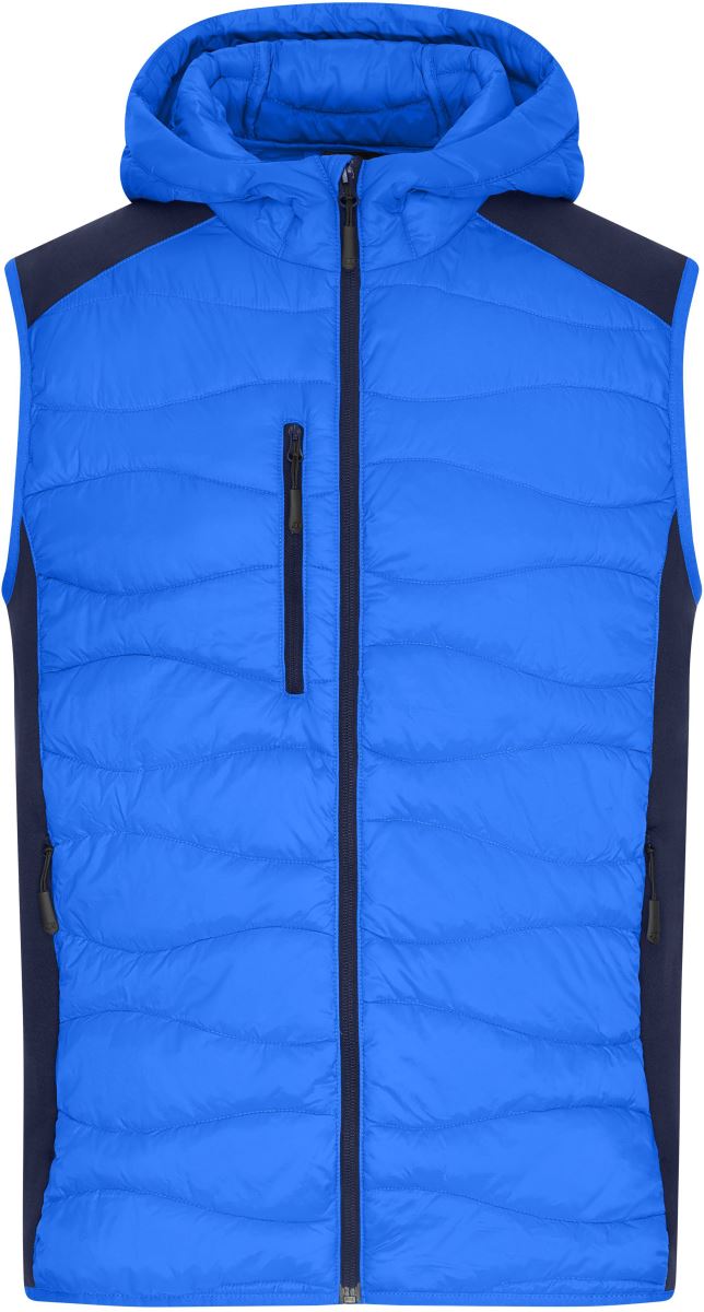Levně Pánská strečová fleecová vesta - blue/navy