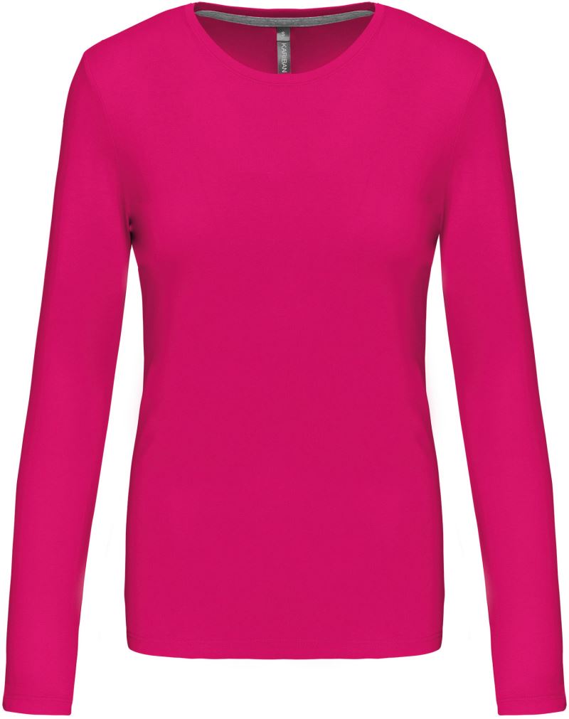 Levně Dámské tričko s dlouhým rukávem - fuchsia