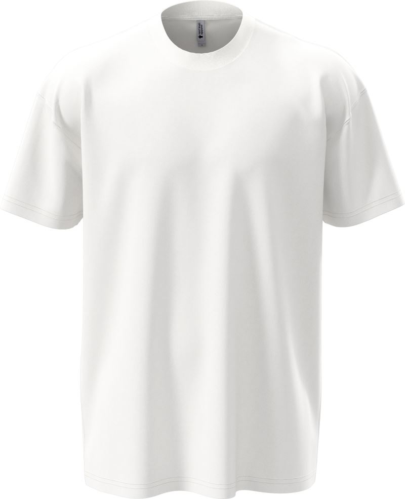Levně Těžké oversize unisex tričko - white