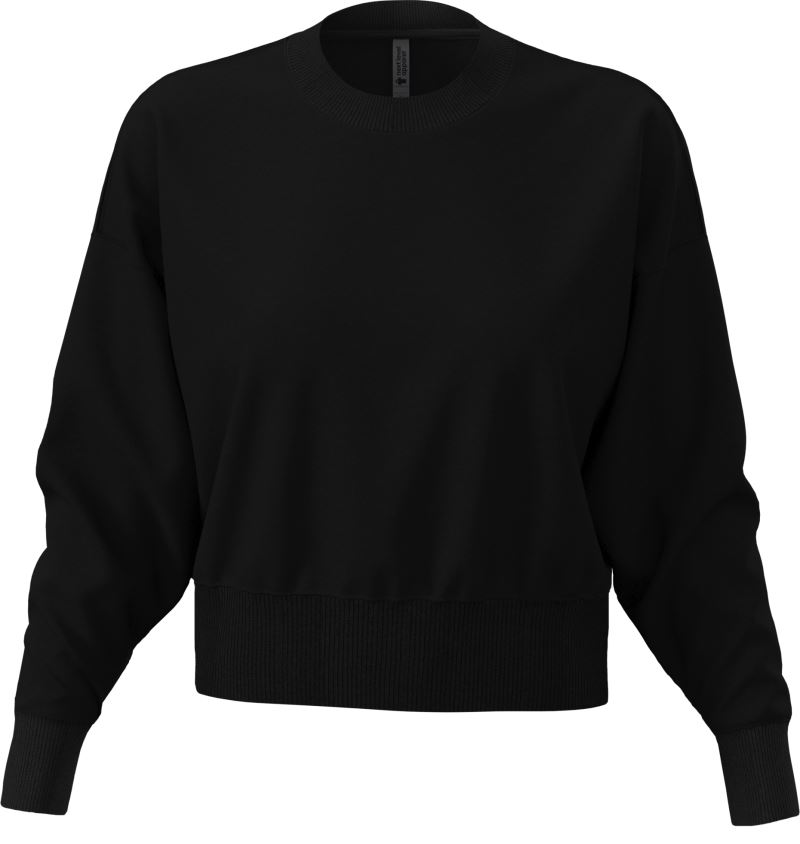 Levně Těžká dámská oversize mikina - black