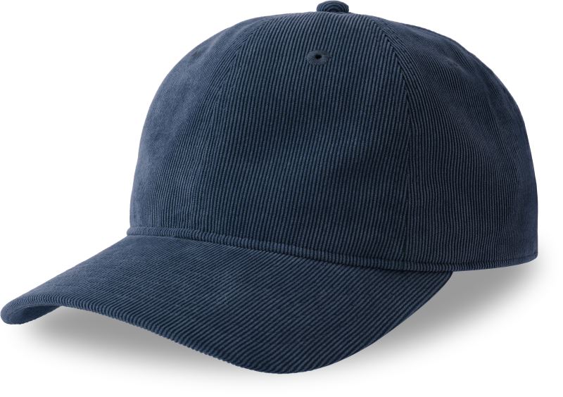 6 panelová manšestrová kšiltovka - navy