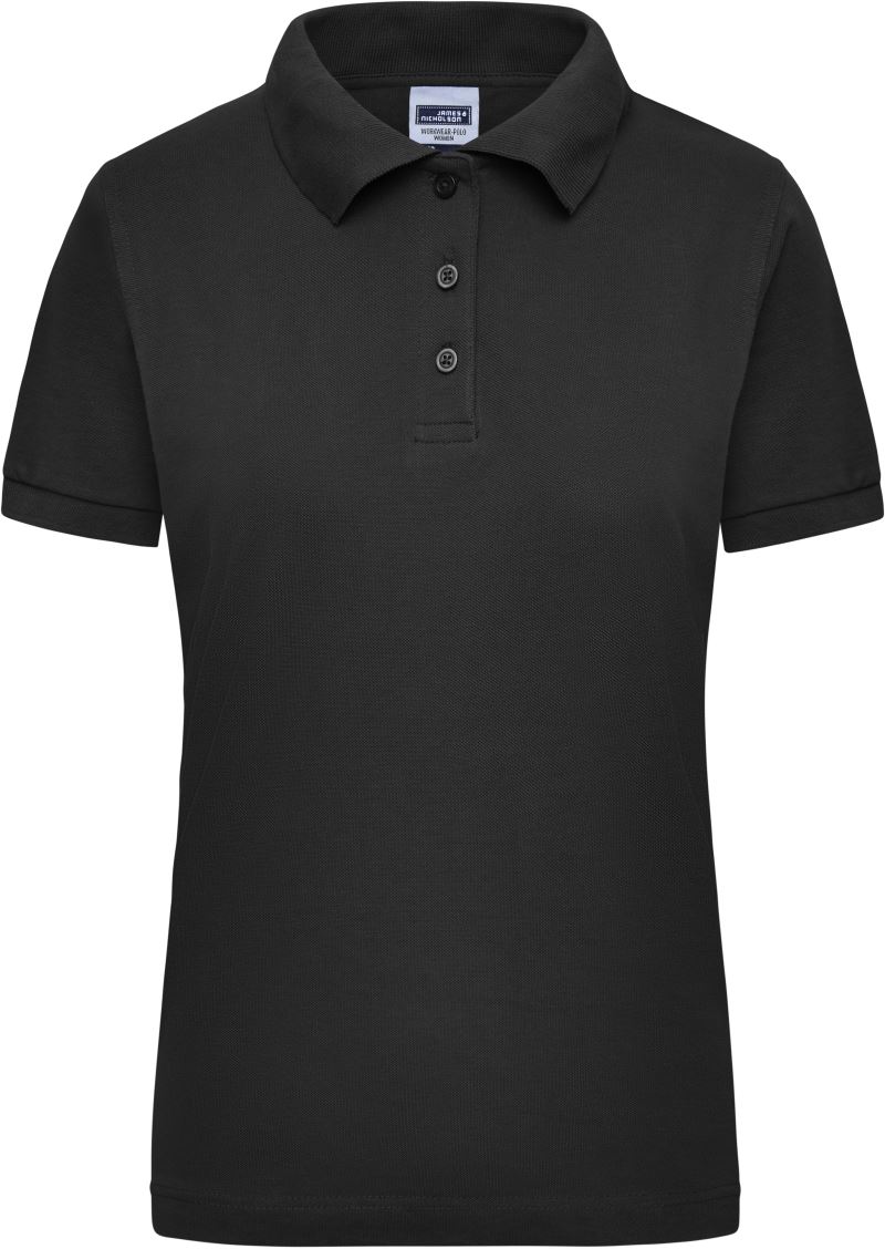 Dámské pracovní piqué polo z těžké bavlny - black